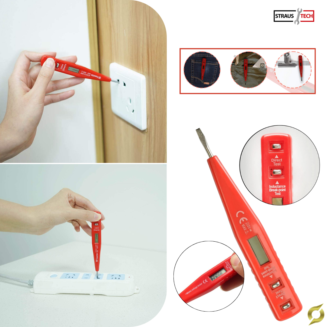 Digitální zkoušečka napětí Straus Tech, 12-220 V