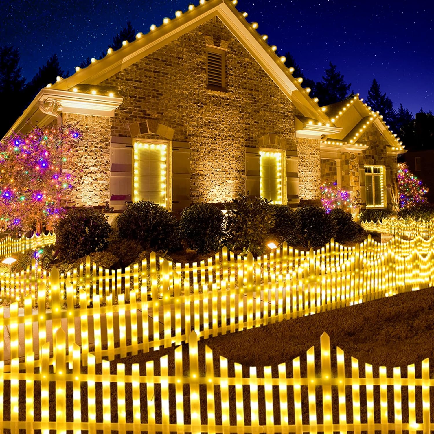 LED vánoční plot