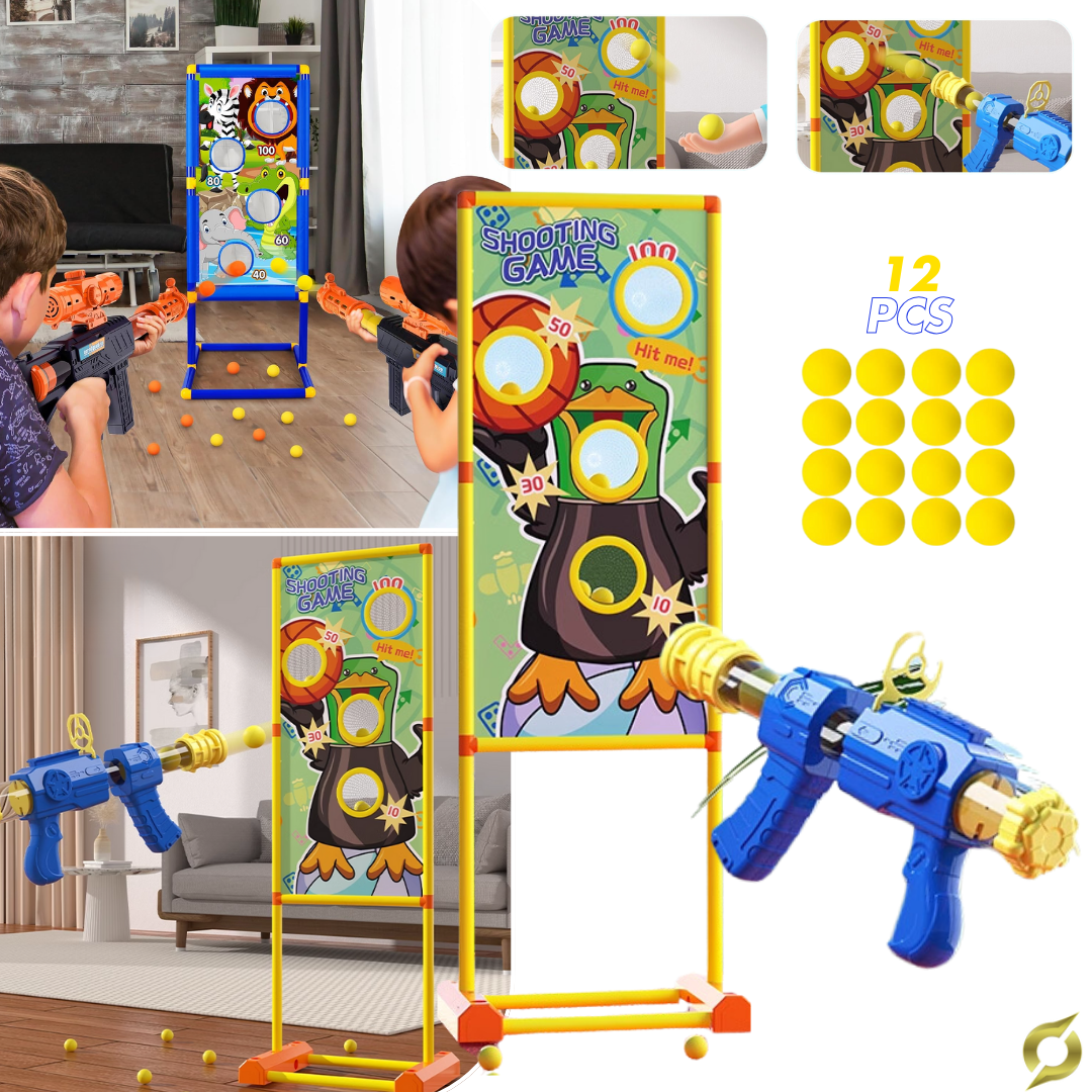Střílečka s pistolí a míčky