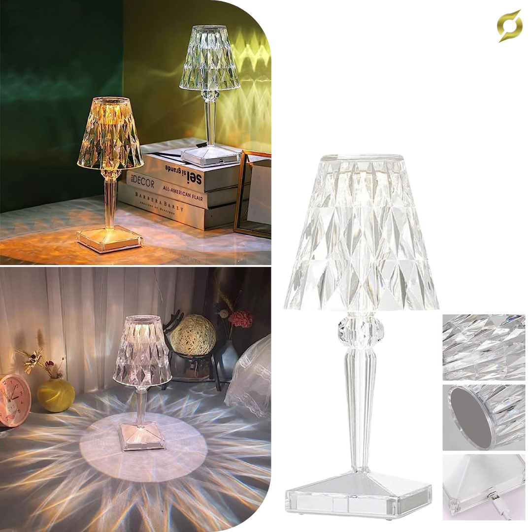 Křišťálová LED lampa - 1+1 ZDARMA